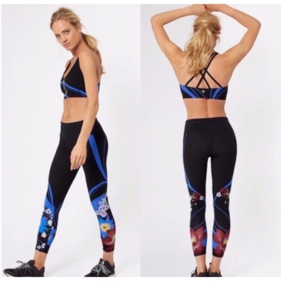 Sweaty Betty Pants - SWEATY BETTY Tokyo Blooms Power 7/8 Leggings Size Small